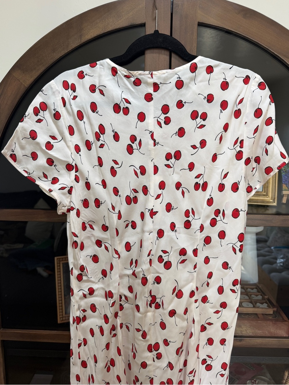 NWOT J. Crew White Maxi Dress with Red Cherry Print - Picture 10 of 11
